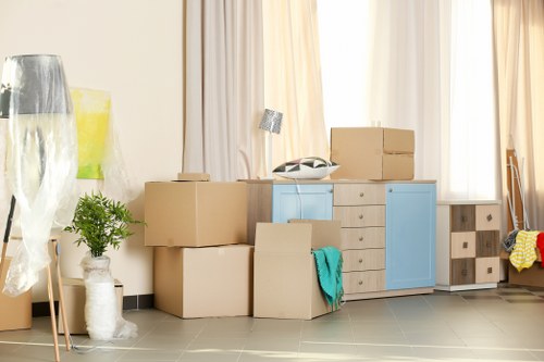 Removal truck ready for a local move in Islington