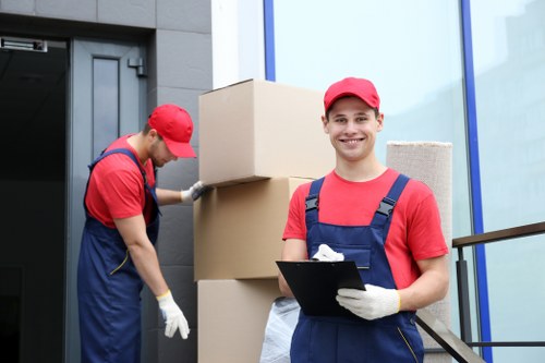 Commercial moving team planning an office relocation in Islington