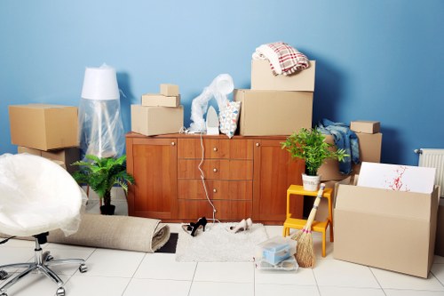 Man and van loading items for a move in Islington
