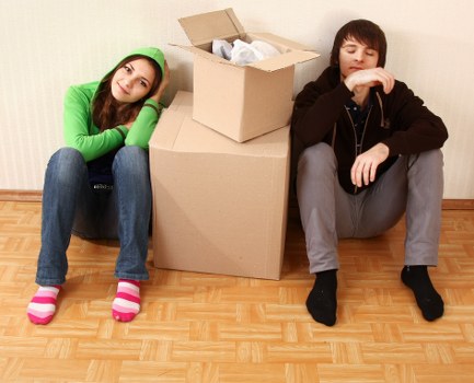Removal team handling a residential move on a typical Islington street