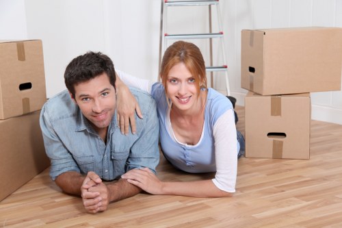 Careful loading of furniture into a removals van for an Islington move