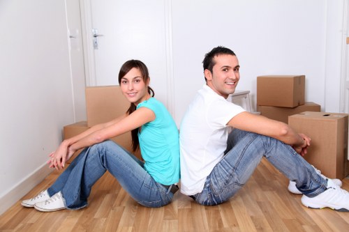 Removal van loaded for a house or office move near Islington
