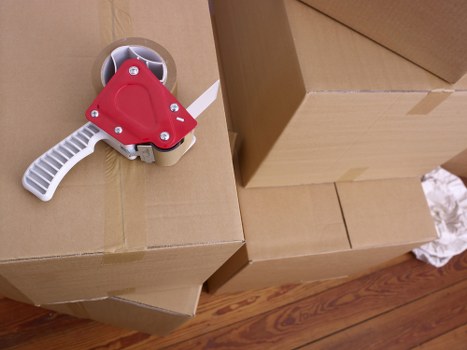 Retail stock and furniture prepared for a commercial move in Islington