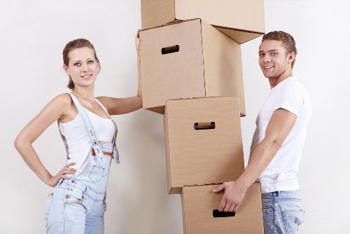 Moving van loaded for a home relocation in Islington