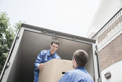 Careful handling of boxes and furniture on an Islington moving day