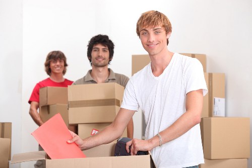 Local packing materials suited to narrow stairs and city access