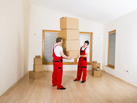 PPE and careful loading used by a man and van team