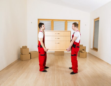 Prepared boxes and furniture for a truck hire move